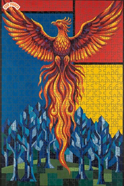 Teona Ahşap لغز خشبي رائع بإطار ذو طابقين بتصميم عصري يشبه لوحة زيتية لطائر ا...