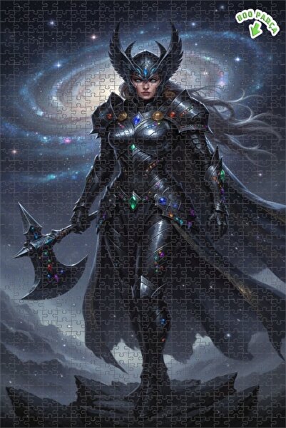 Teona Ahşap لغز خشبي بإطار مزدوج الطبقات بمظهر فني رقمي للمرأة المحاربة الفضا...