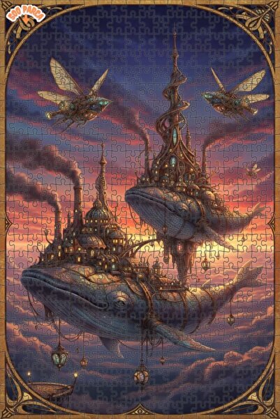 Teona Ahşap لغز خشبي مُركّز على الحيتان السحرية بطبقتين 500 قطعة 50×30