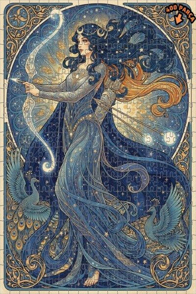 Teona Ahşap لغز خشبي بإطار مزدوج الطبقات من صانع السهام السماوية 400 قطعة 35×35