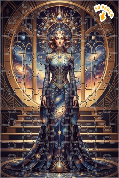 Teona Ahşap لغز خشبي مؤطر بطبقتين بمظهر فني آرت ديكو مائي، بتصميم ملكة النجوم...