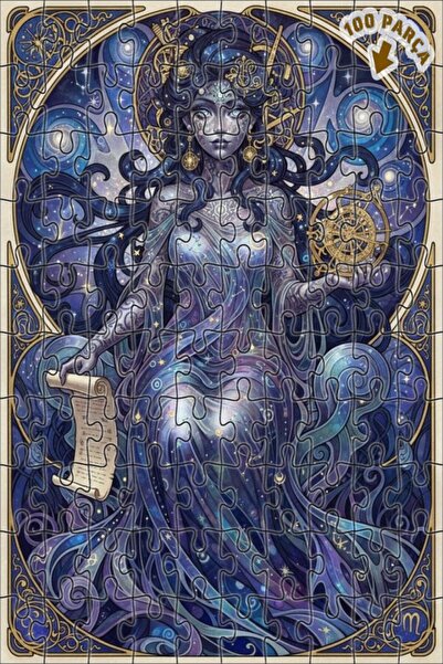 Teona Ahşap لغز خشبي مؤطر بطبقتين بمظهر الألوان المائية من ماستر أوف ستارز، 1...