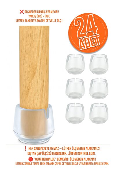 EYD 2.5 CM VE 3.2 CM ARASI Silikon Masa Sandalye Pabuç Koltuk Sandalye Kaydır...