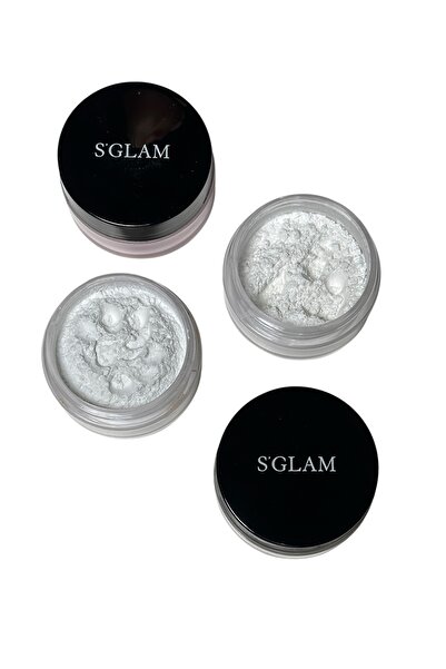 S'GLAM Pudra Seti Ve Pudra Süngeri (White-White)