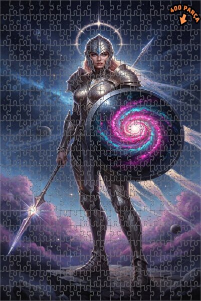 Teona Ahşap لغز خشبي بإطار مزدوج الطبقات بمظهر لوحة زيتية لامرأة محاربة فضائي...