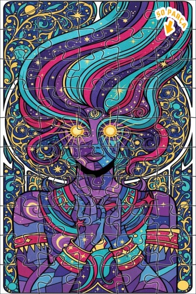 Teona Ahşap لغز خشبي بإطار مزدوج الطبقات بمظهر نسائي فضائي 50 قطعة 15×25