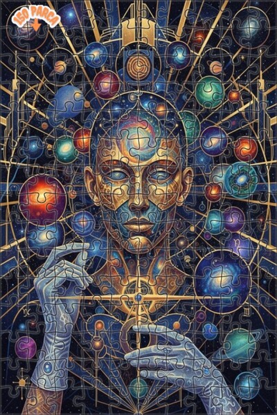 Teona Ahşap لغز خشبي بتصميم آرت ديكو بمظهر الطباعة 150 قطعة 20×30