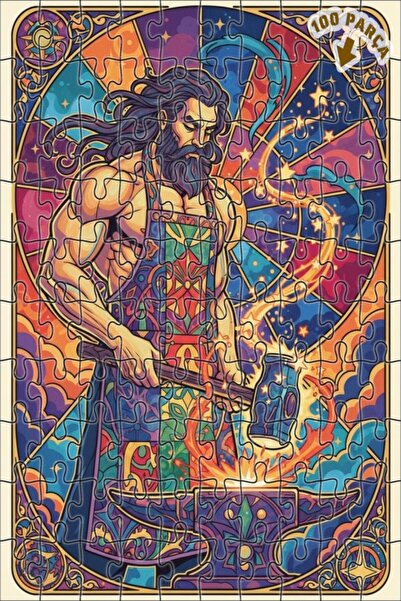 Teona Ahşap لغز خشبي مؤطر بطبقتين من ديميرشي تانري إلهة الفنون 100 قطعة 25×25