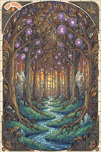 Teona Ahşap لغز خشبي مؤطر بطبقتين من فيري فورست ماجيكال دريم 150 قطعة 20x30