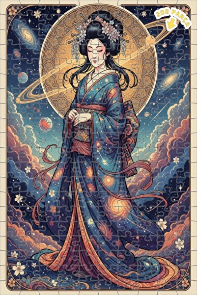 Teona Ahşap لغز خشبي بإطار مزدوج الطبقات من جالاكسي كوزميك جيشا 200 قطعة 25x35