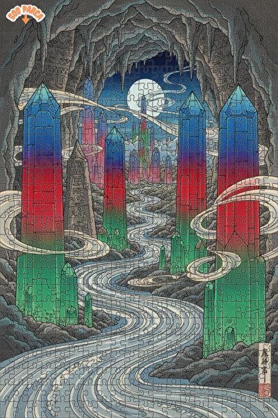 Teona Ahşap لغز خشبي بإطار مزدوج الطبقات بمظهر لوحة زيتية من كريستال فالي دري...