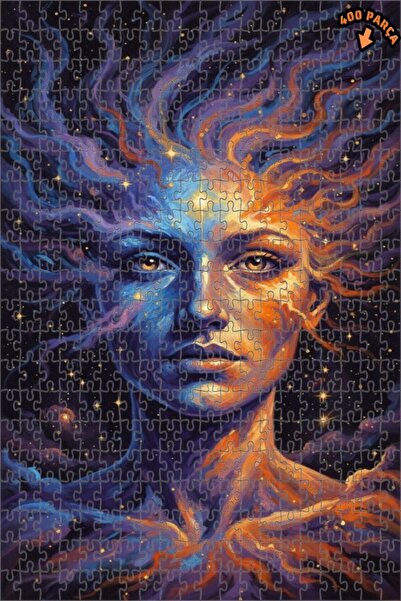 Teona Ahşap لغز خشبي بإطار مزدوج الطبقات بمظهر لوحة زيتية فضائية 400 قطعة 35×35