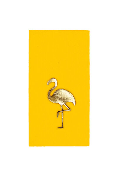 Story مناديل ورقية صفراء اللون مقاس 40 × 40 سم بنمط حفلات الفلامينغو الاستوائ...