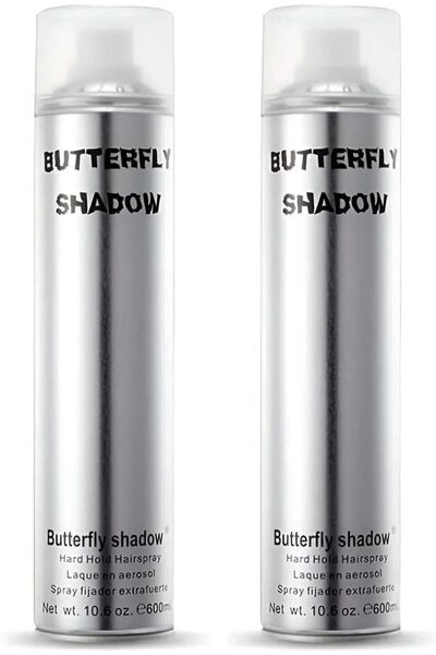 Butterfly Shadow بخاخ تثبيت قوي للشعر، 600 مل، بخاخ تصفيف احترافي، عبوة من قط...
