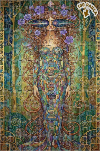 Teona Ahşap لوحة زيتية بتصميم شخصية امرأة وغابة، لغز خشبي مؤطر من طبقتين، 100...