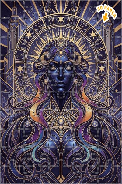 Teona Ahşap لغز خشبي بإطار مزدوج الطبقات بمظهر لوحة زيتية لملكة الكون 50 قطعة...