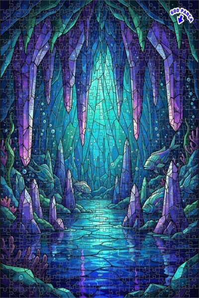 Teona Ahşap لغز خشبي بإطار مزدوج الطبقات بمظهر لوحة زيتية يصور أسرار الكهف ال...