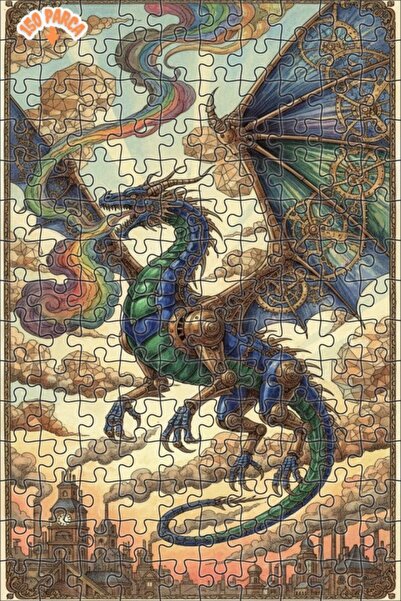 Teona Ahşap Mechanical Dragon Sky Passage Double Layer Framed Wooden Puzzle 1...