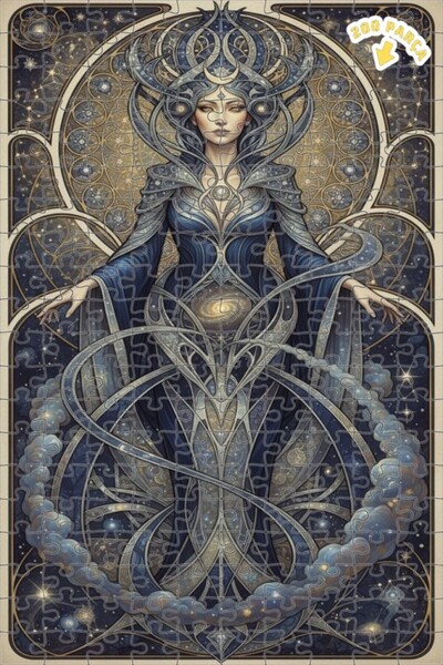 Teona Ahşap لغز خشبي بإطار مزدوج الطبقات من كوزميك كراول كيو، 200 قطعة، 25×35