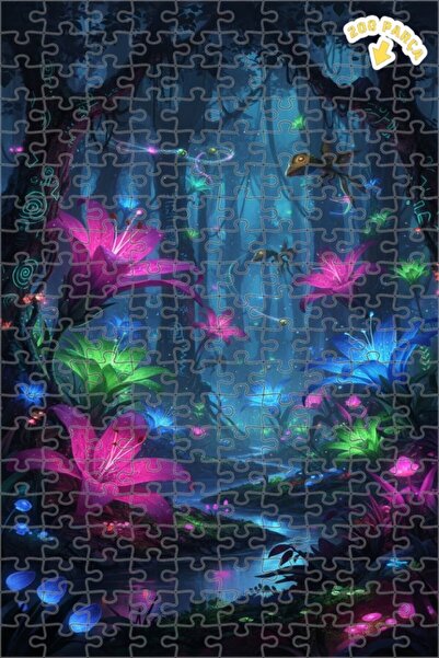 Teona Ahşap لغز خشبي مؤطر بطبقتين بمظهر فني رقمي لمغامرة الغابة السحرية 200 ق...