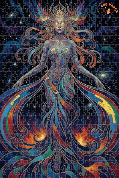 Teona Ahşap لغز خشبي بإطار مزدوج الطبقات مع شخصية فنان الطاقة الكونية القديمة...