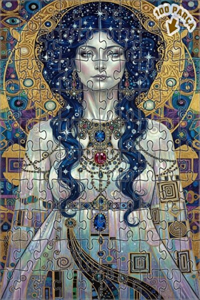 Teona Ahşap لغز خشبي بإطار مزدوج الطبقات بمظهر لوحة زيتية للمرأة الكونية 100 ...