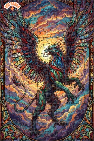 Teona Ahşap لغز خشبي مؤطر بطبقتين بمظهر لوحة زيتية لـ "ميستيك جريفين" 150 قطع...