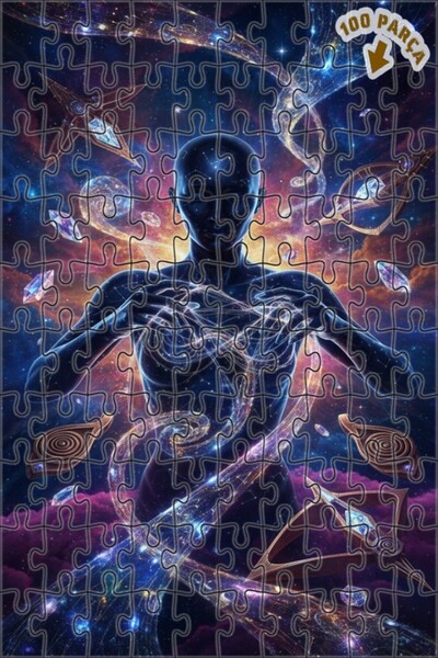 Teona Ahşap لغز خشبي بإطار مزدوج الطبقات بتصميم نجمي يصور الإبداع الكوني 100 ...