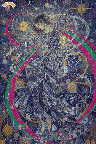 Teona Ahşap لغز خشبي بإطار مزدوج الطبقات بمظهر الرقص النجمي المذهب والمائي 50...