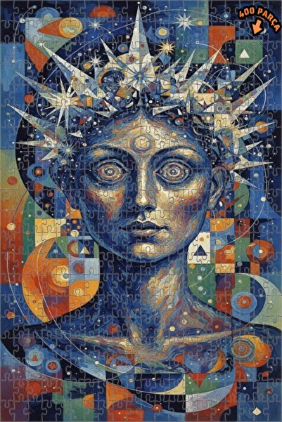 Teona Ahşap لوحة زيتية لصورة الحكمة مع نجمة، لغز خشبي بإطار مزدوج الطبقات، 40...