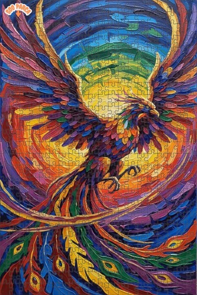 Teona Ahşap لغز خشبي على شكل العنقاء بمظهر اللوحات الزيتية 500 قطعة 50×30