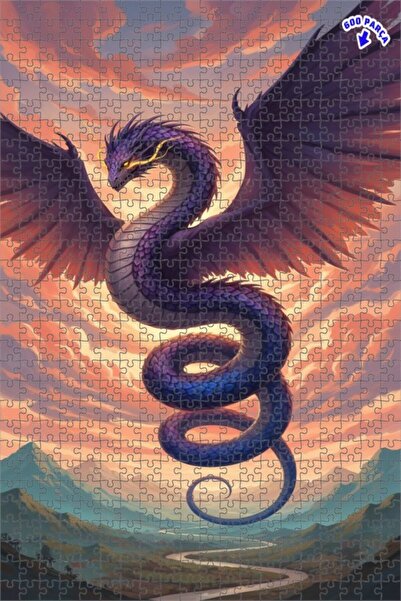 Teona Ahşap لغز خشبي بإطار مزدوج الطبقات من ديزاين دراغون آرت 600 قطعة 50x35