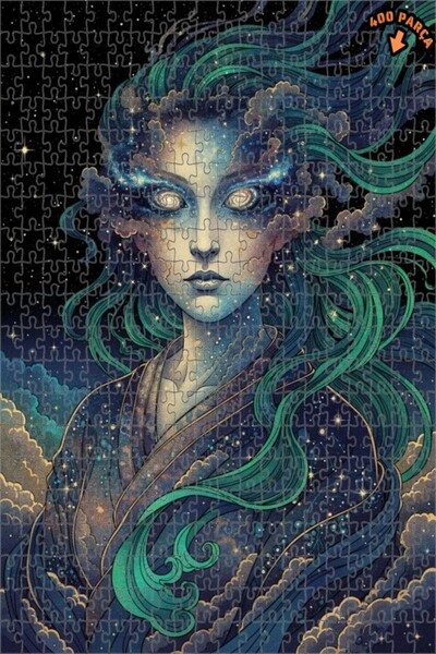 Teona Ahşap لوحة زيتية لصورة امرأة فضائية بإطار خشبي مزدوج الطبقات 400 قطعة 3...