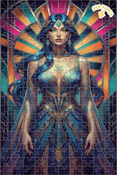 Teona Ahşap لغز خشبي بإطار مزدوج الطبقات من آرت ديكو كينغز 200 قطعة 25x35