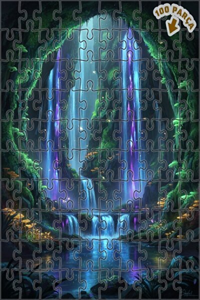 Teona Ahşap ألغاز خشبية مغطاة بإطار على شكل شلالات كريستالية غامضة مكونة من ط...