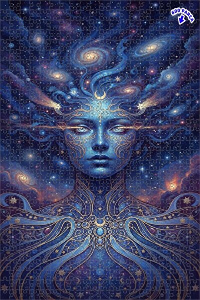 Teona Ahşap لغز خشبي بإطار ذو طابقين بمظهر لوحة زيتية نسائية سماوية 600 قطعة ...