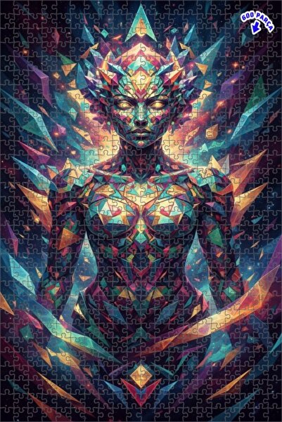 Teona Ahşap لغز فني للنساء بمظهر لوحة زيتية من الكريستال الكوني 600 قطعة 50×35