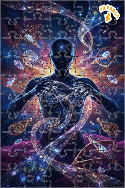 Teona Ahşap لغز خشبي بإطار مزدوج الطبقات بتصميم نجمي يصور الإبداع الكوني 50 ق...