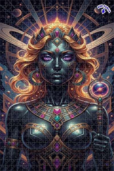 Teona Ahşap لغز خشبي بإطار مزدوج الطبقات بمظهر لوحة زيتية لملكة الكون 600 قطع...