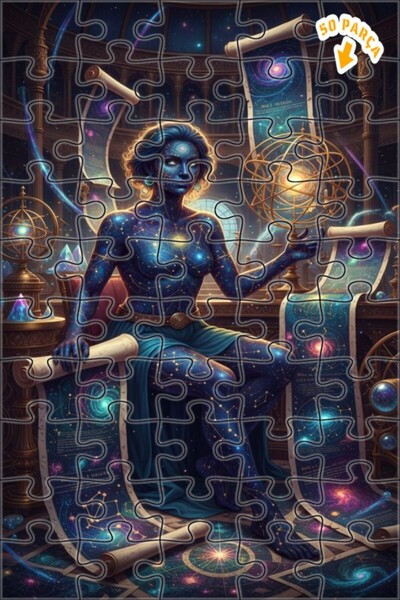 Teona Ahşap لغز خشبي بإطار مزدوج الطبقات على شكل نجمة كوزميك للنساء 50 قطعة 1...