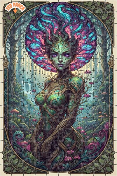 Teona Ahşap لغز خشبي مؤطر بطبقتين من فن جنية الغابة 150 قطعة 20×30