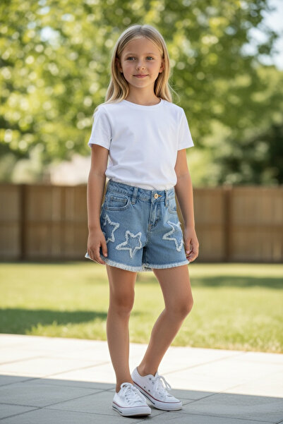 ASL GOLF CLUB Girl's Galaxy Denim Shorts 100% Cotton 2-8 Years