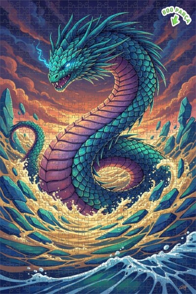 Teona Ahşap لغز خشبي بإطار مزدوج الطبقات من ديزاين دراغون آرت 800 قطعة 70x50