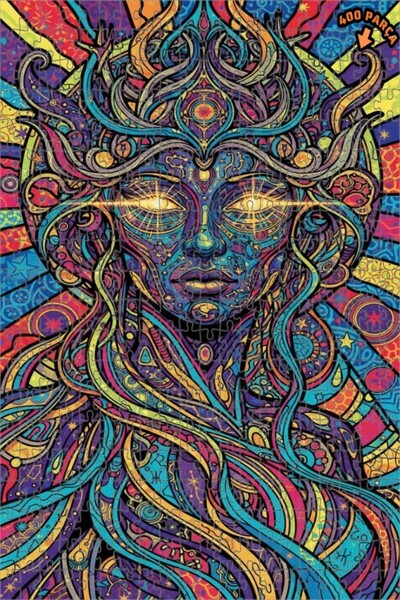 Teona Ahşap لغز خشبي مؤطر بطبقتين بتصميم فني للوجه بتأثيرات نفسية 400 قطعة 35×35