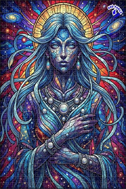 Teona Ahşap لغز خشبي بإطار من طابقين بتصميم فني حديث يشبه الزجاج الملون للإله...