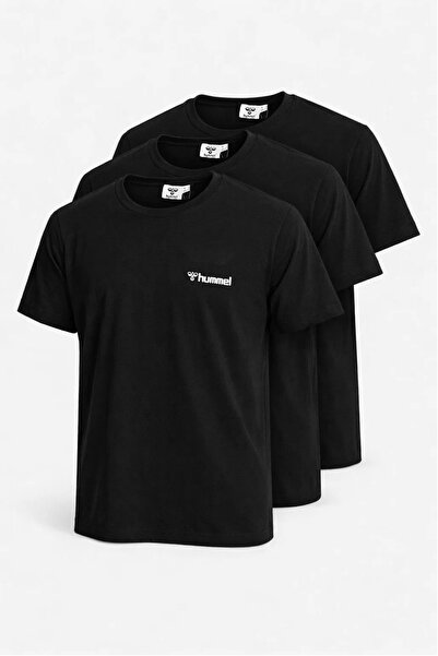 hummel Men's White Jullian 3-Pack Cotton T-Shirt