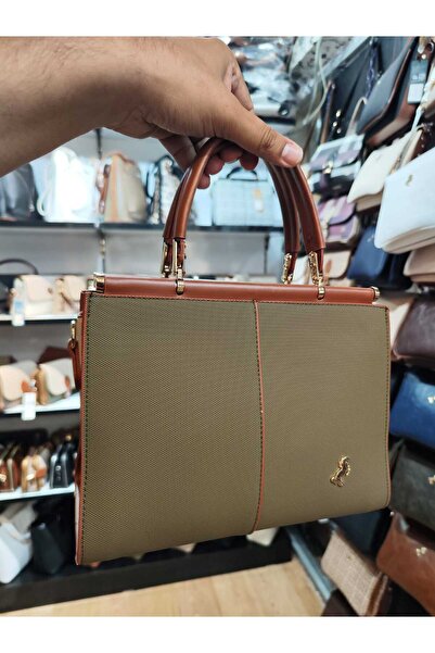 Çanta Trend Miami Polo Clup Special Design Textured Leather-Look Classic Wome...