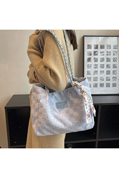 PriStyle Geanta Dama de Umar, Shopper, Bretele Impletite, Esarfa Decorativa, ...