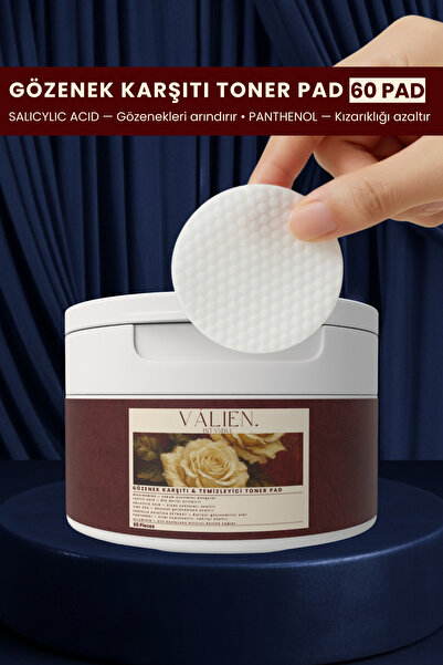 Válien. Gözenek Arındırıcı ve Beyaz Nokta Karşıtı Toner Pad - 60 Adet