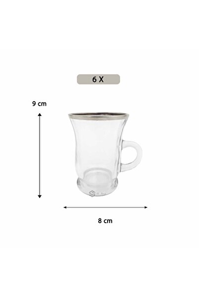 SQF Silver-lined teacup set with saucer